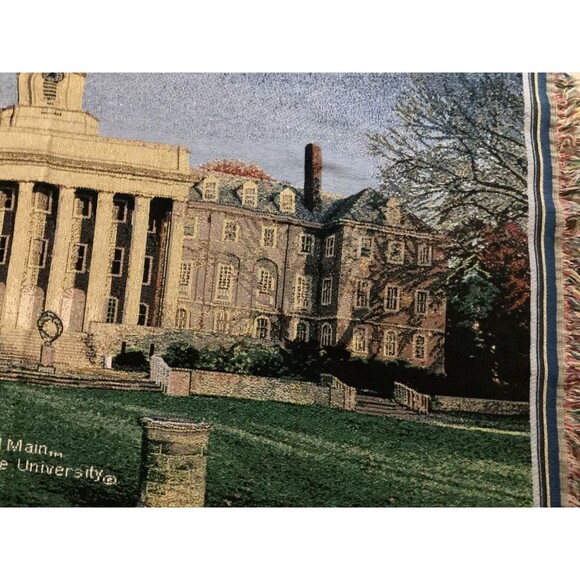 Pennsylvania Penn State University Woven Throw Blanket~High Quality~NICE! - Picture 3 of 7
